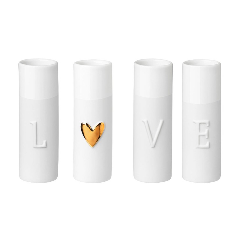 Set de 4 mini vases Love