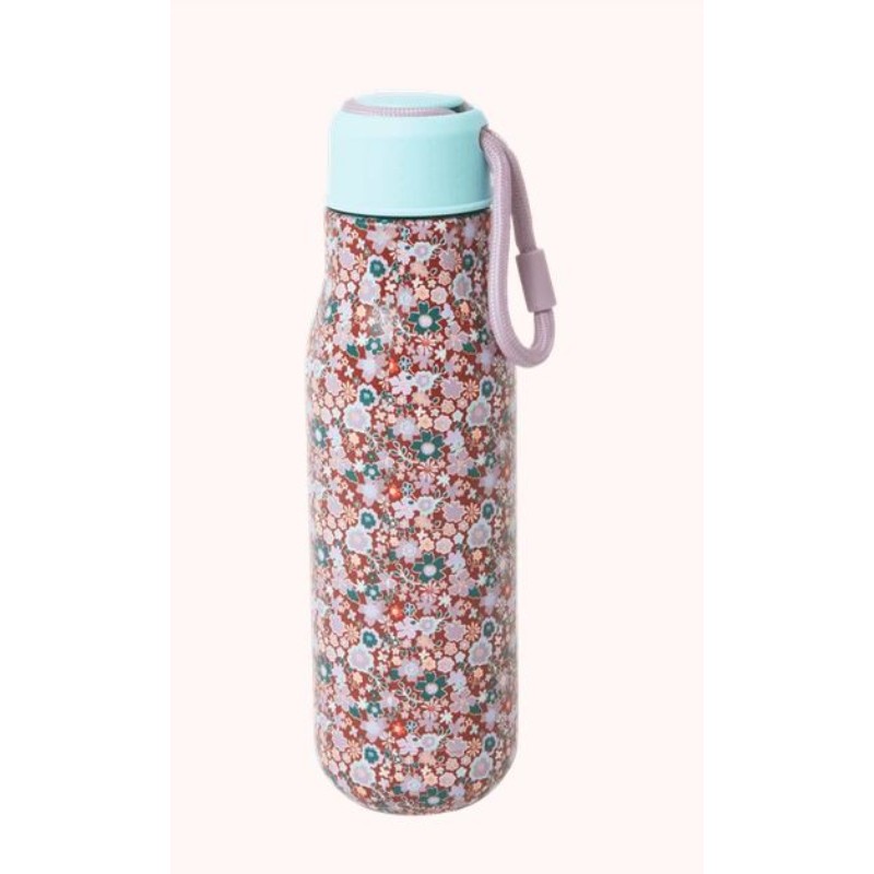 Bouteille thermos inox Fleurs