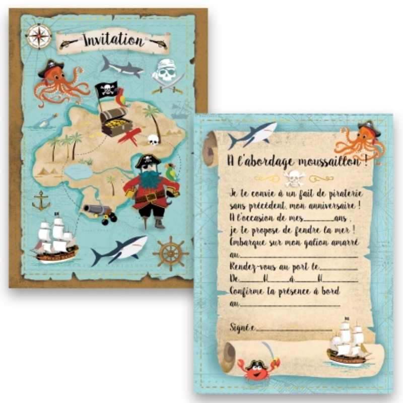 Lot de 8 cartes invitations...