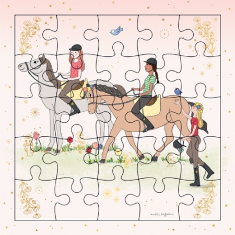 Carte puzzle Equitation