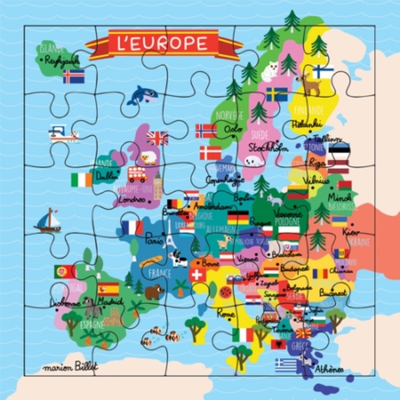 Carte puzzle Europe