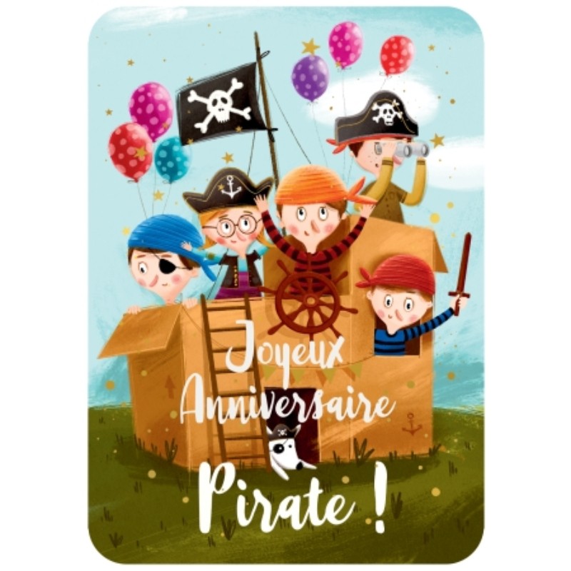 Carte simple Pirate Joyeux...