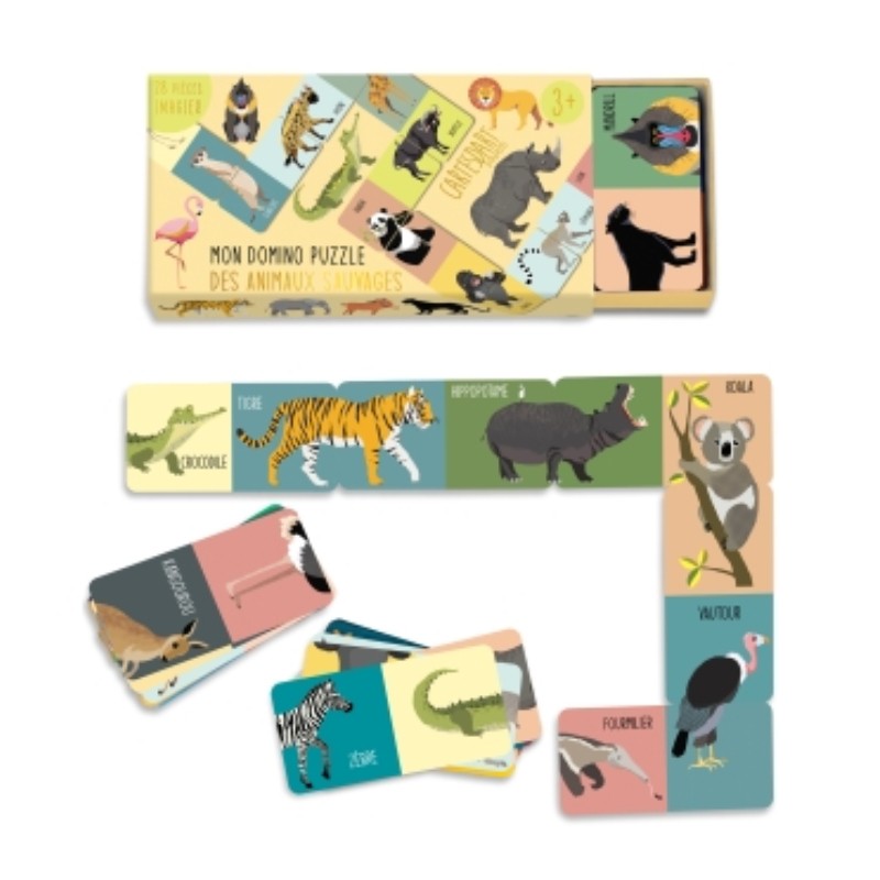 Domino puzzle Animaux sauvages