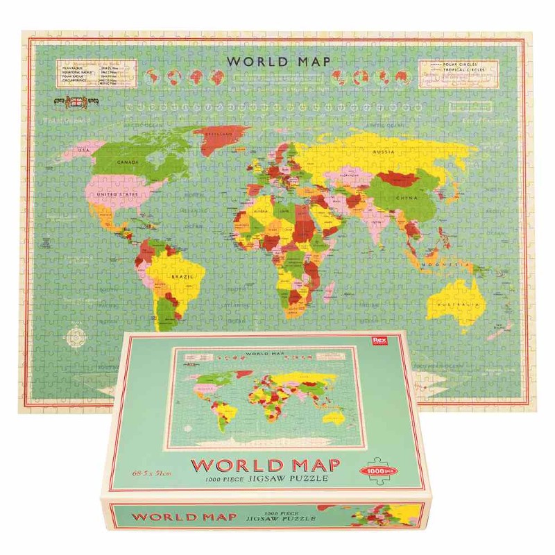 Puzzle carte du monde -...