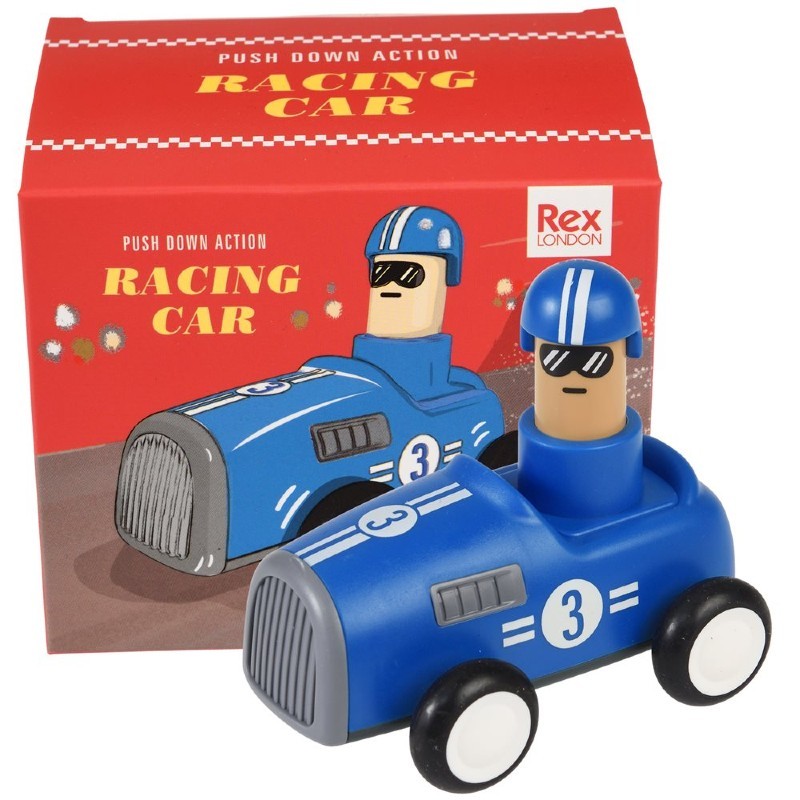 Voiture de course racing bleue