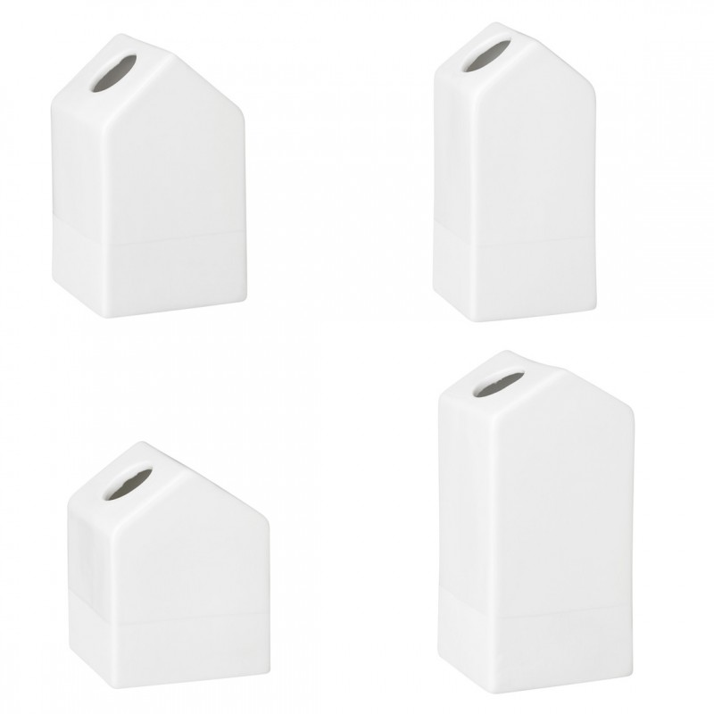 Set 4 vases blancs