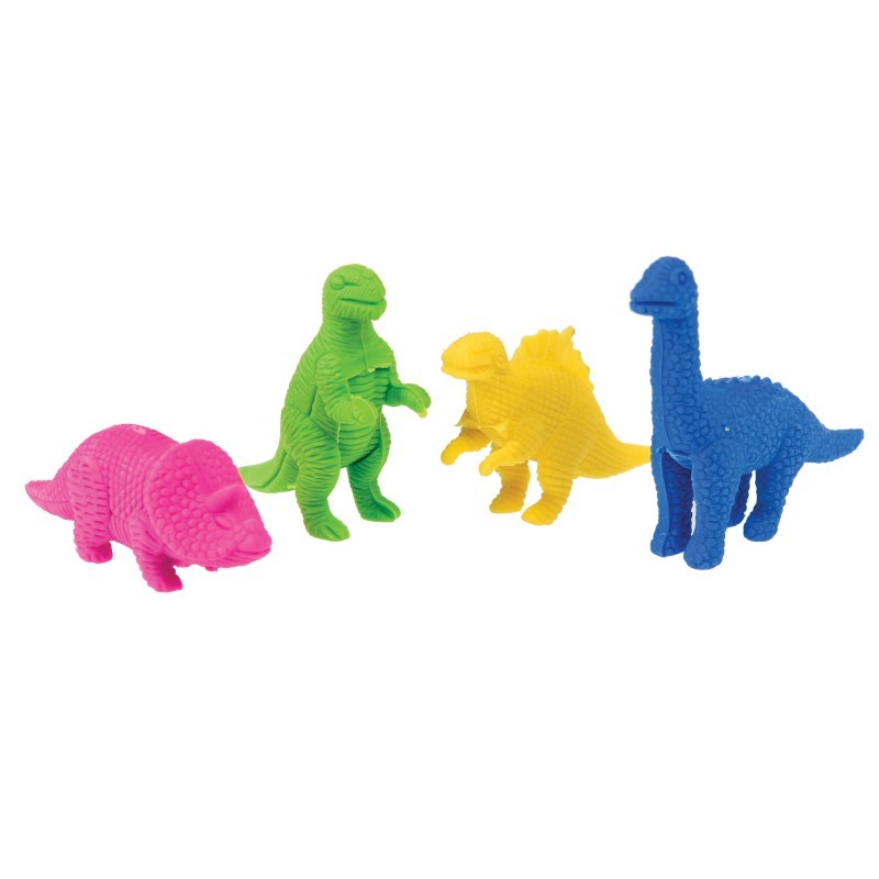 Lot de 4 gommes dinosaures