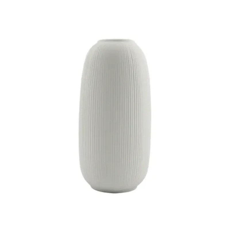 Vase gris clair en fibre de...