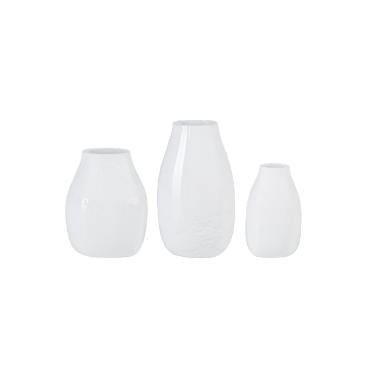 Set 3 vases blancs