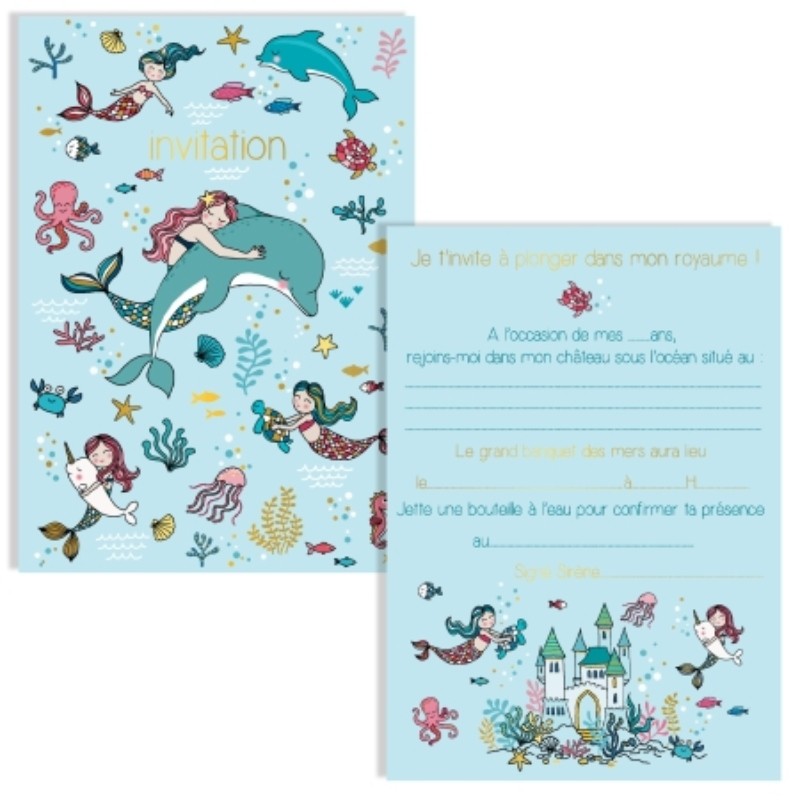 Lot de 6 cartes invitations...