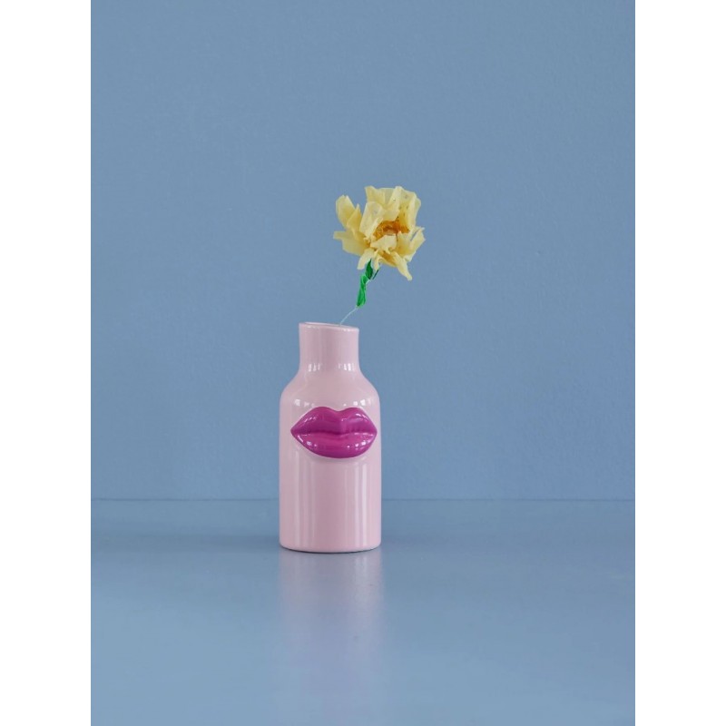 Vase en céramique rose -...