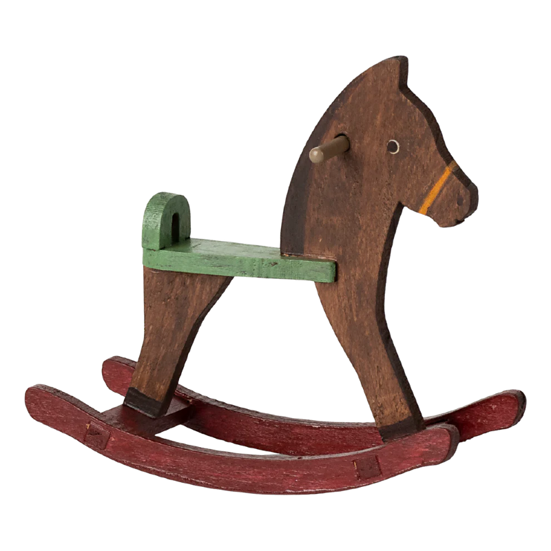 Cheval à bascule en bois