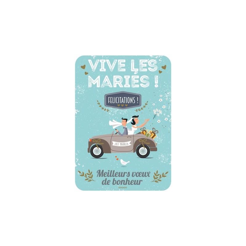 Carte postale Vive les mariés