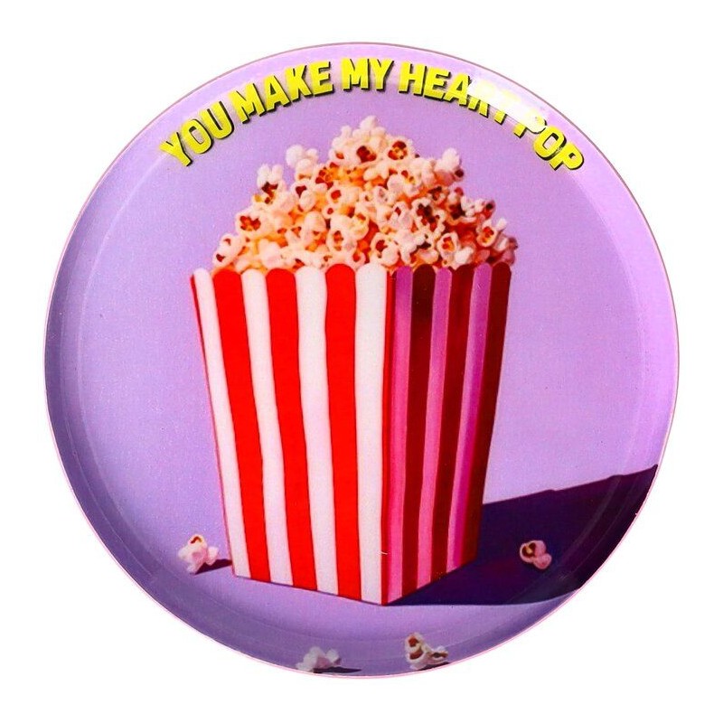 Plateau rond en métal - Pop...