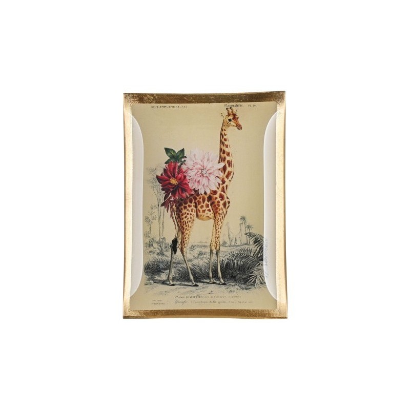 Assiette rectangulaire- Girafe