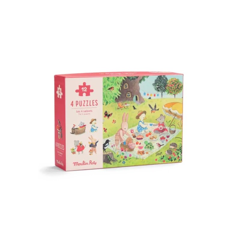 4 mini puzzles de 12 pièces...