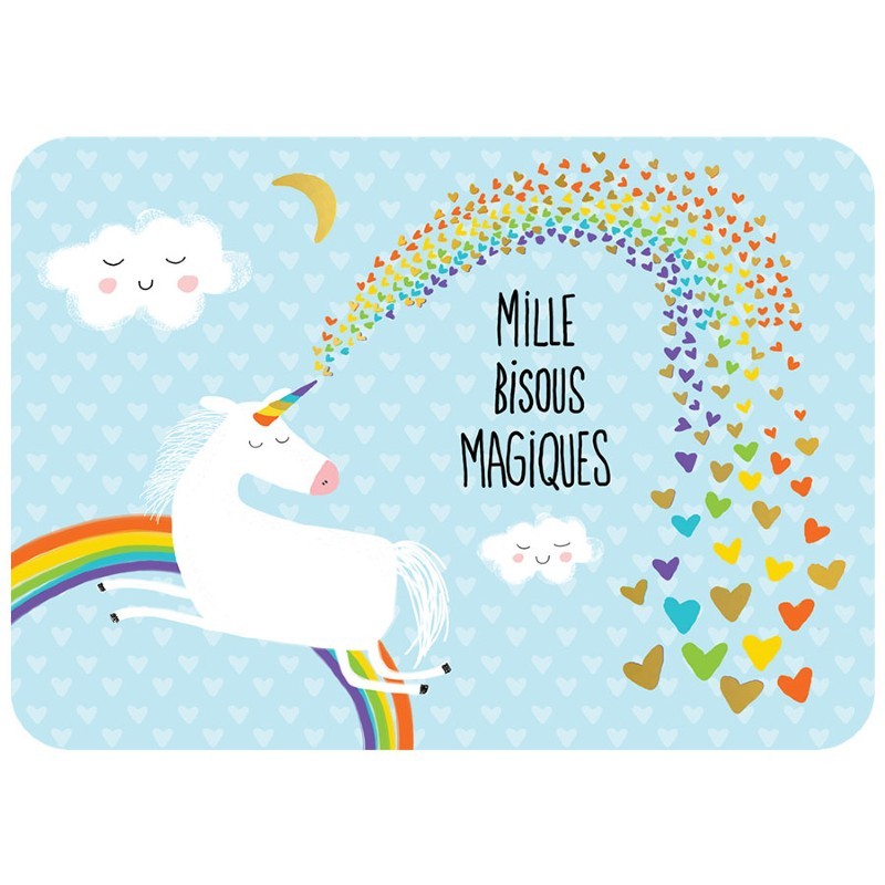 Carte postale Mille bisous...