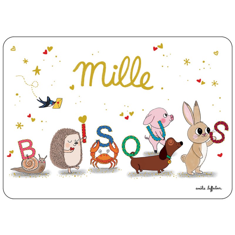 Carte postale Mille bisous