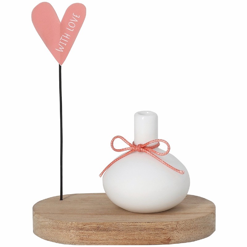 Set vase + socle en bois