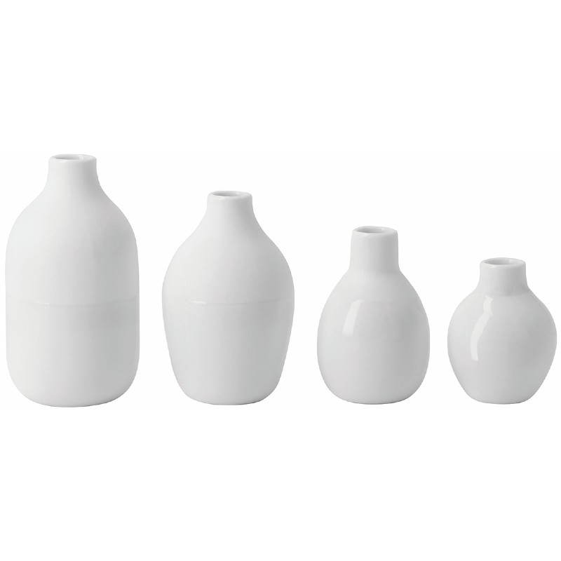 Set 4 vases blancs
