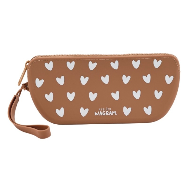 Trousse en silicone - Coeur