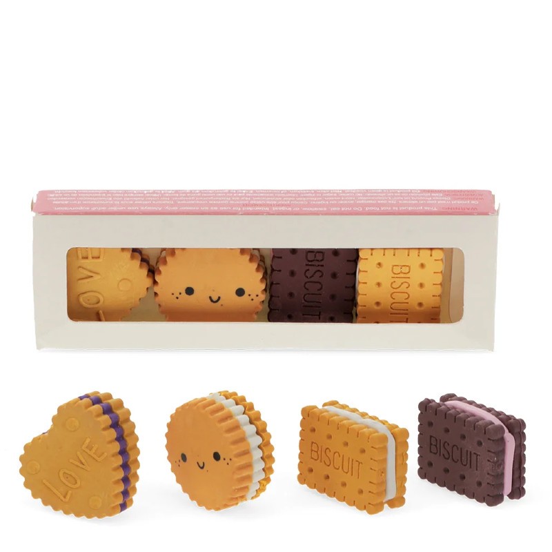 Lot 4 gommes cookies