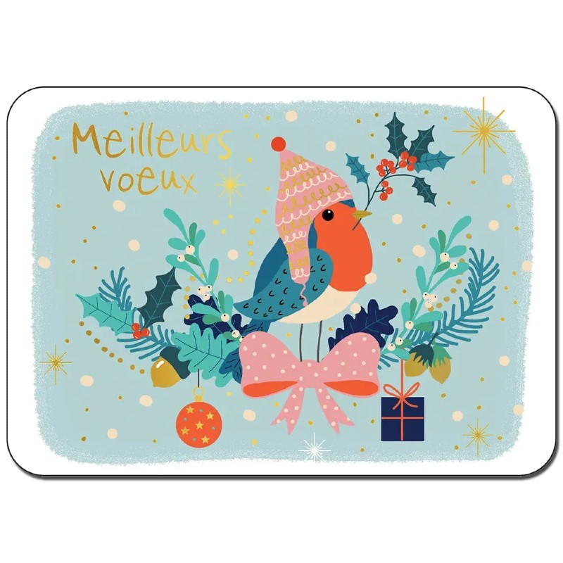 Carte postale Noël -  Rouge...