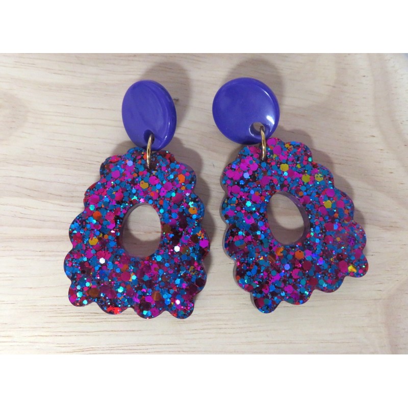 Boucles d'oreilles - violet