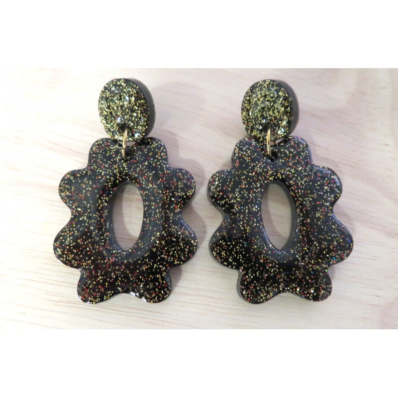 Boucles d'oreilles - noir