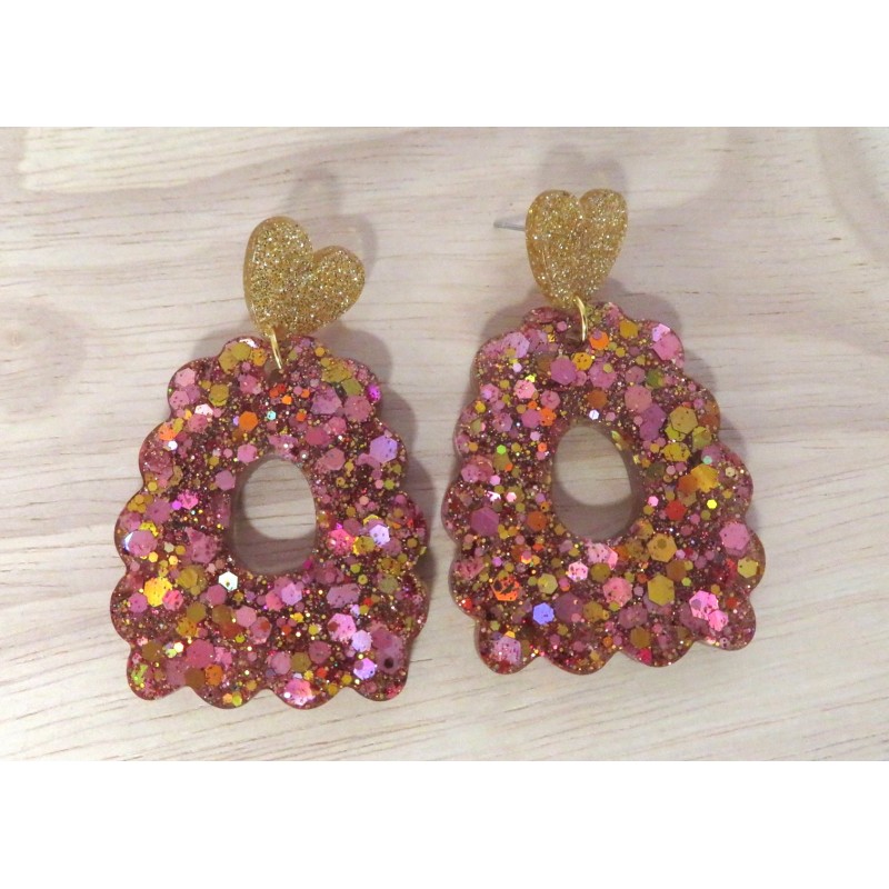 Boucles d'oreilles - rose
