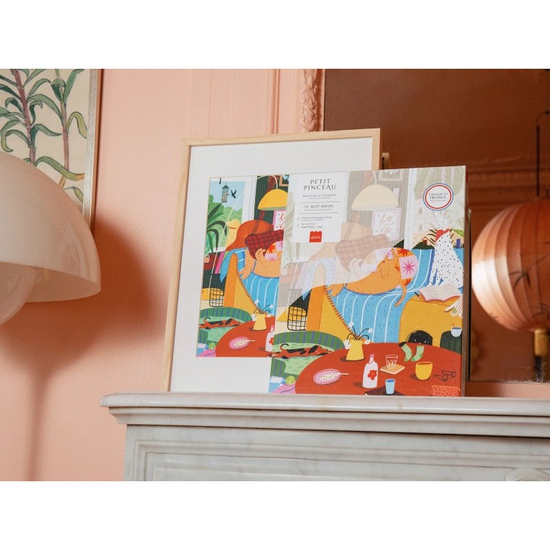 Kit Peinture Par Numéros – Boulangerie Parisienne – 24,5 X 32,5 Cm – Toile Adulte