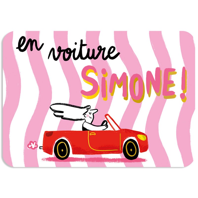 Carte postale - En voiture...