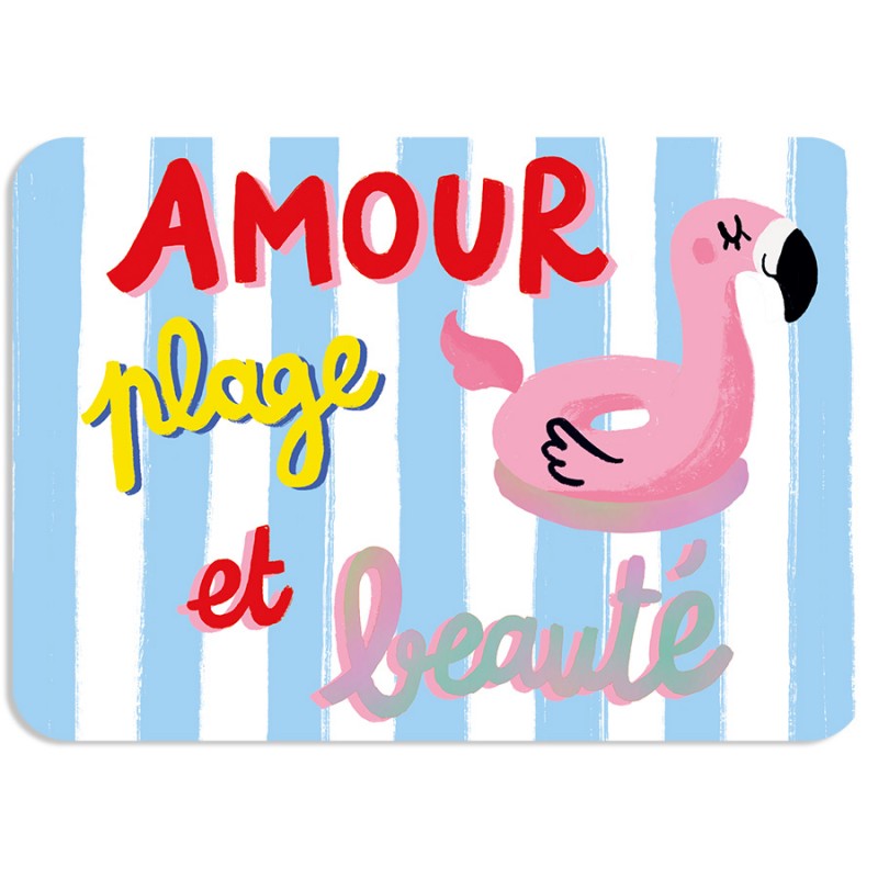 Carte postale - Amour plage...