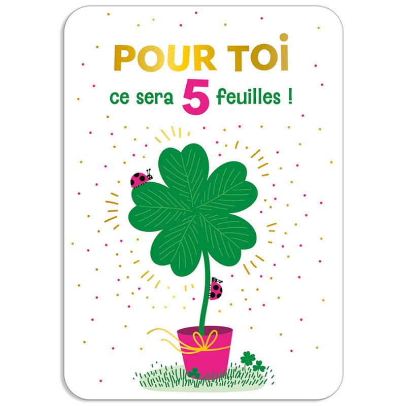 Carte postale - 5 Feuilles