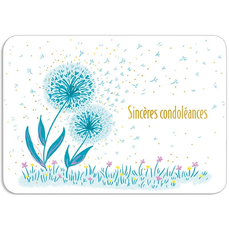 Carte postale - Condoléances