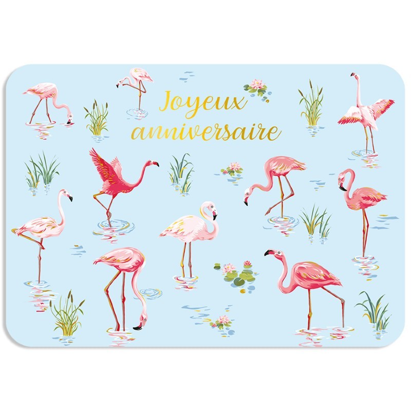 Carte postale flamants -...