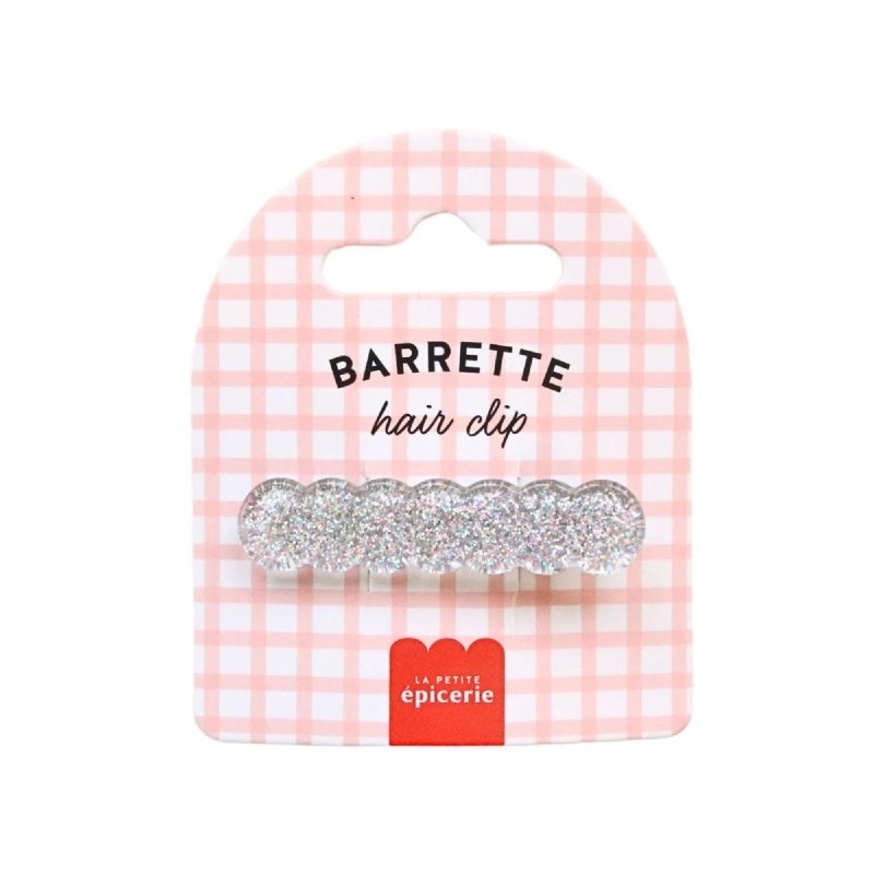 Barrette - rond argenté