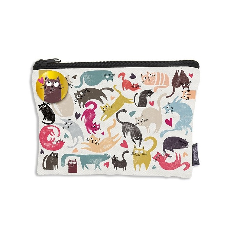 Trousse et badge - Cool cats