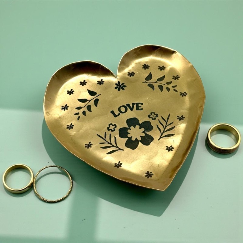 Plateau doré coeur - Love...