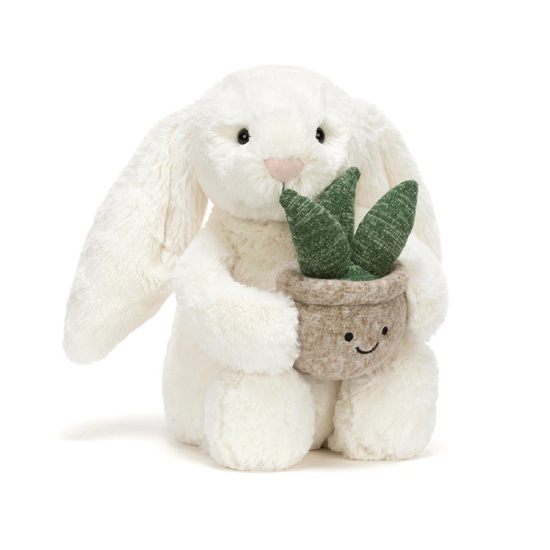 Peluche lapin blanc avec...