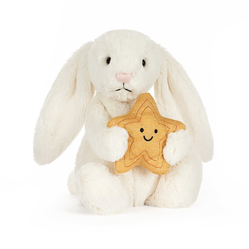 Peluche lapin blanc avec...
