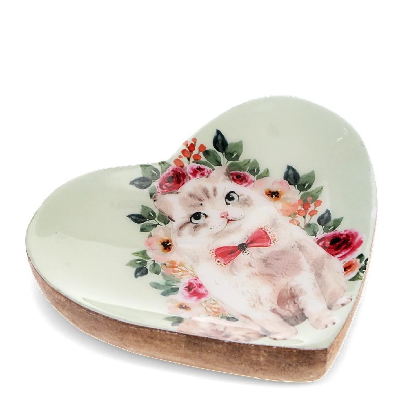 Vide poche coeur - Chat