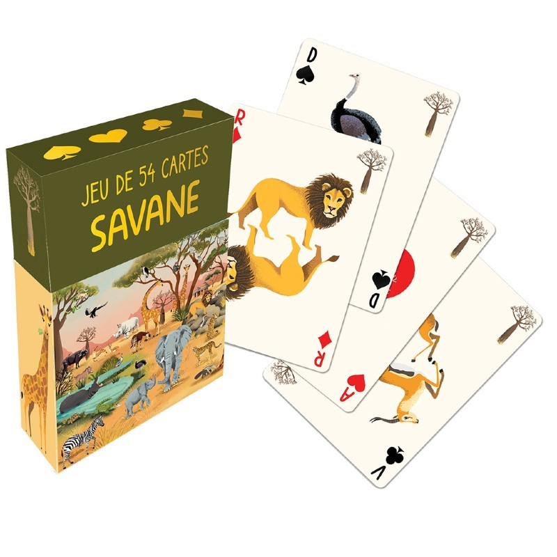 Jeu 54 cartes - Savane