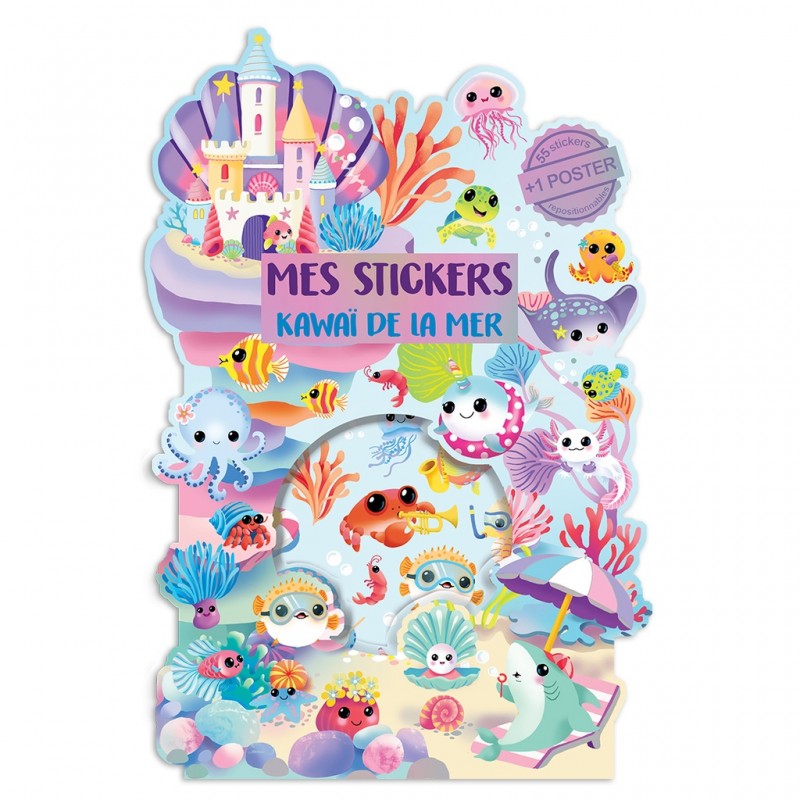 Jeu stickers + poster Kawai...