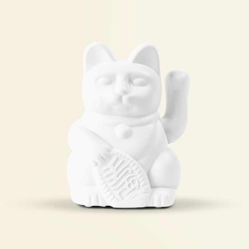 Lucky cat solaire blanc