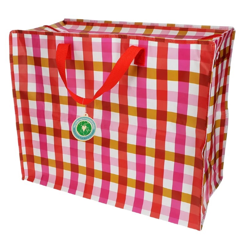 Sac de rangement Vichy rouge