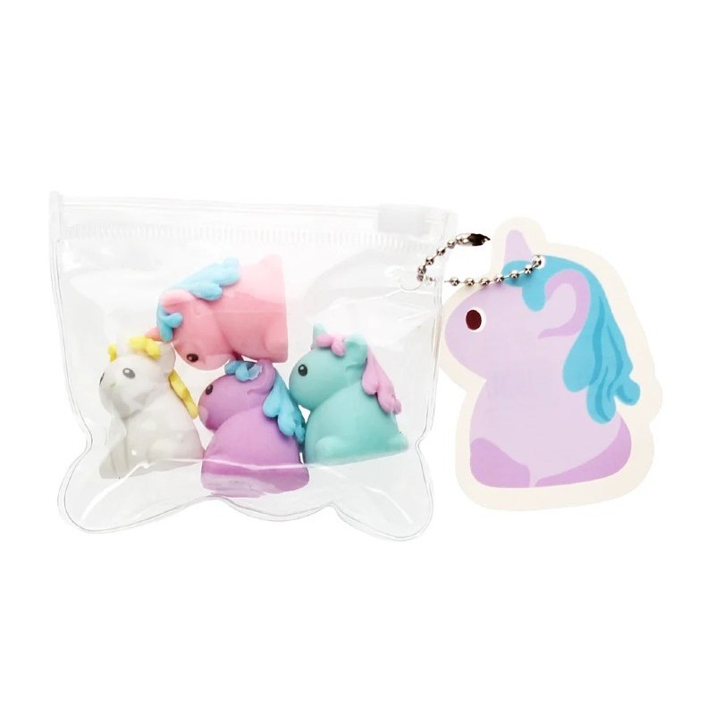 Lot 4 gommes Licornes