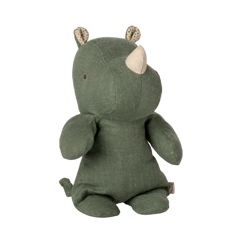 Doudou rhino vert - vert sauge