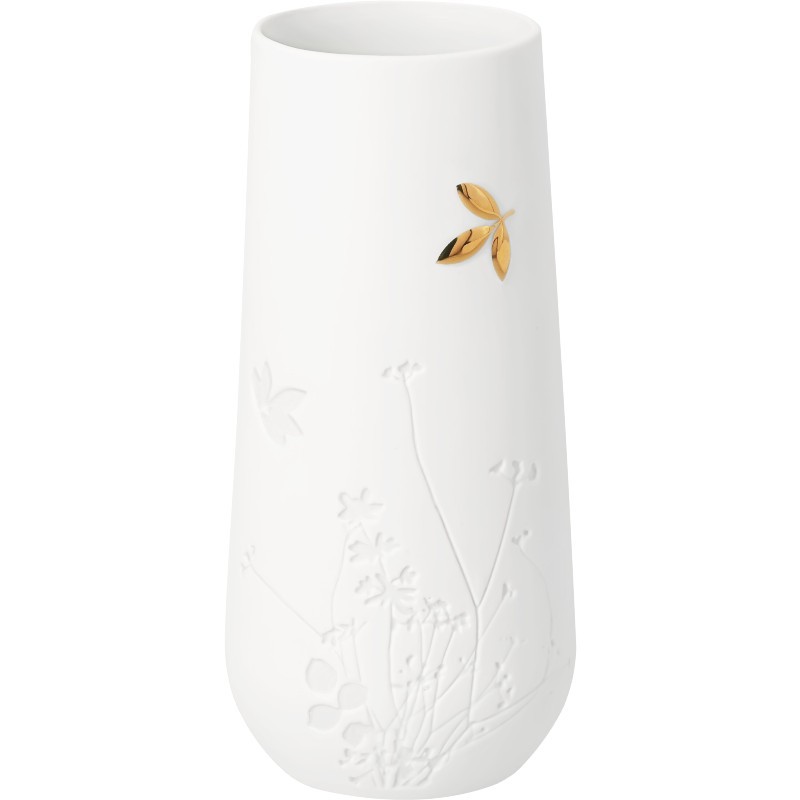 Vase feuille d'or