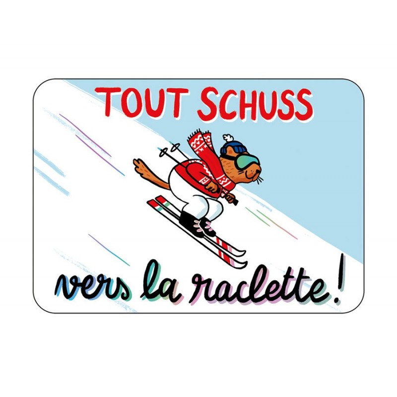 Carte postale - Tout schuss